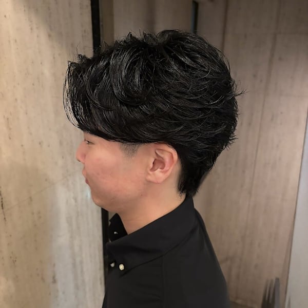 朝時短◎フェザーパーマ/ニュアンスパーマ/毛流れパーマ