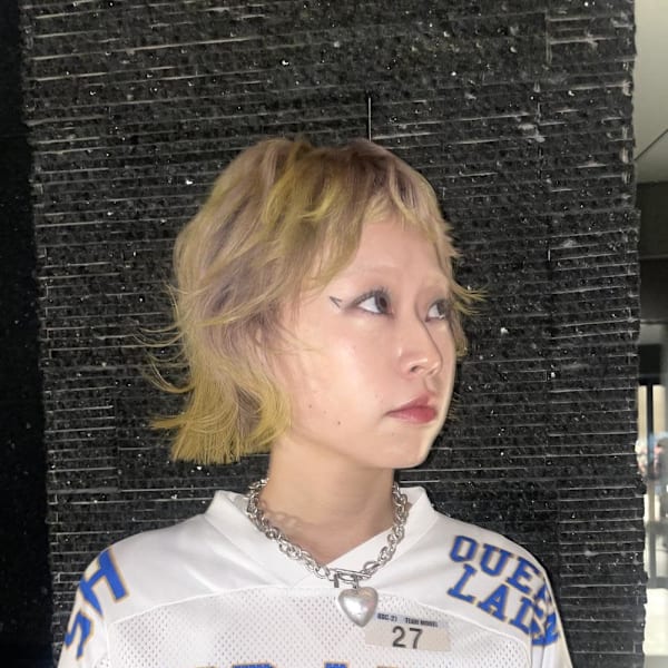 レイヤーボブ/デザインカラー/顔周りカット