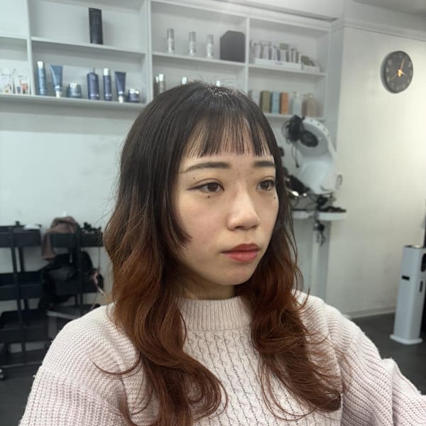 姫カット/レイヤーカット/グラデーションからー/暖色カラー