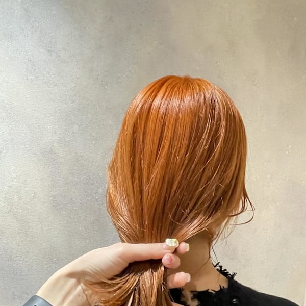 オレンジカラー/暖色カラー/ハイトーンカラー/石川町美容室