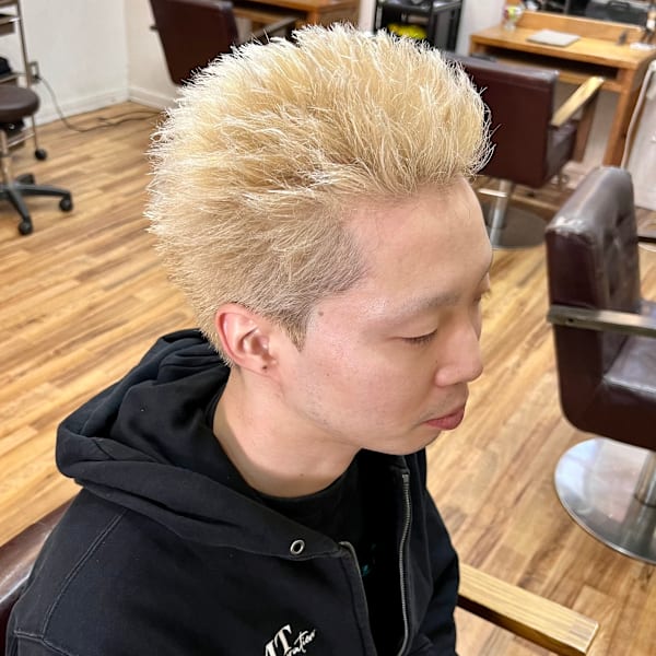 ブロンドスパイキーショート