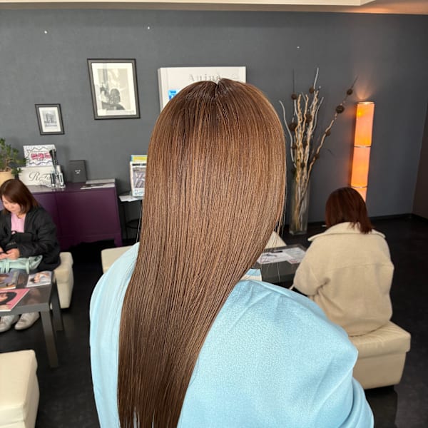 白髪ぼかしカラー|AIZU 渋沢 白髪ぼかし ハイライト 髪質改善