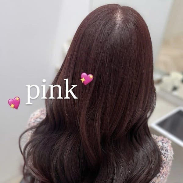 ブリーチなしダブルカラー×ピンク