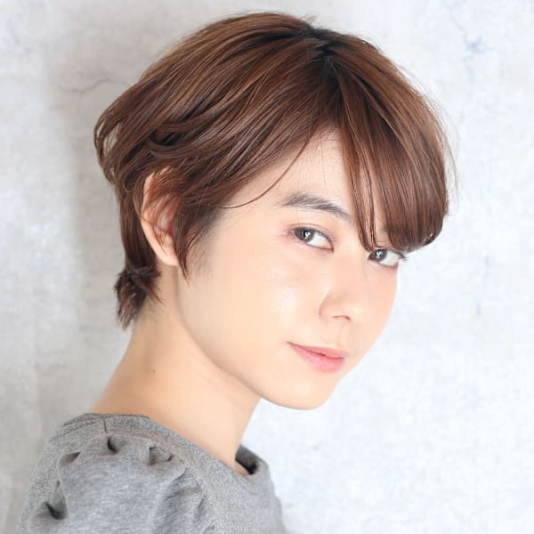 ショート・ボブ/丸顔/前髪あり/絶壁解消/40代/50代|INCEPTION  GINZA 銀座