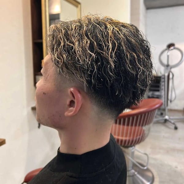 ハイライト×フェードパーマスタイル|Lourdes hair design
