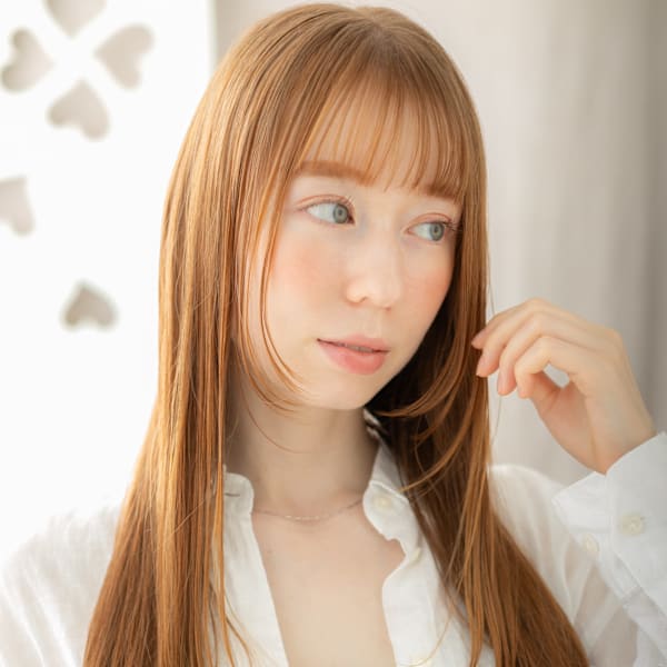 ハイトーンカラー全頭ブリーチ小顔姫カットレイヤー20代30代