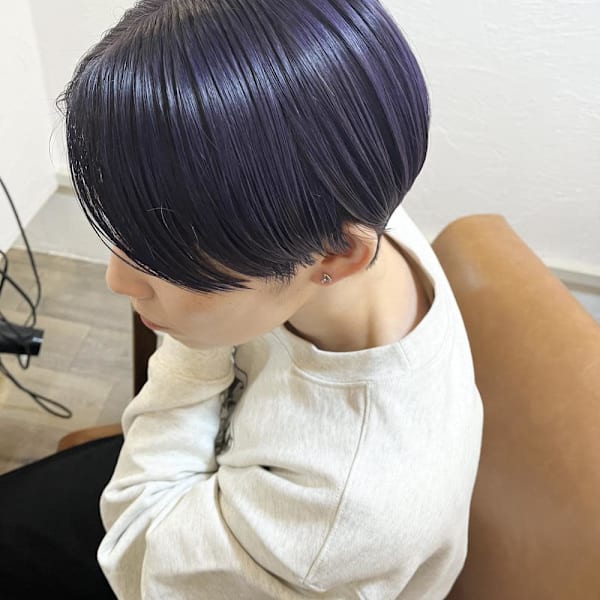 ラベンダー/ショート/20代|半個室型美容室 Sourire 赤坂店