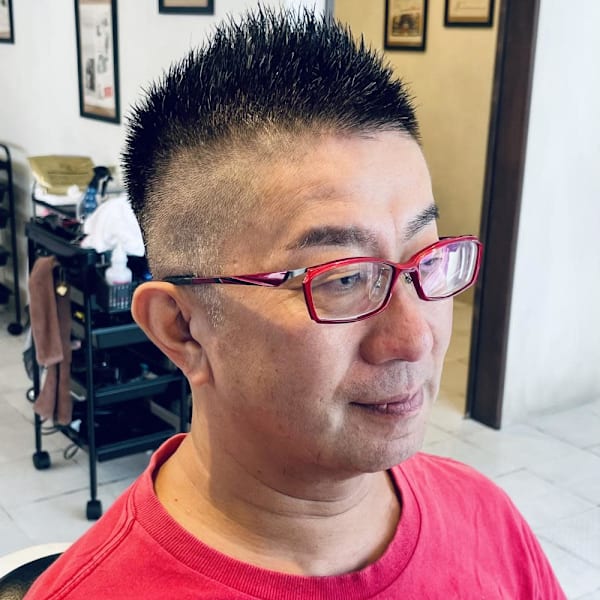 【50代 男性】ロンドン刈上げショート（大宮/バーバー）