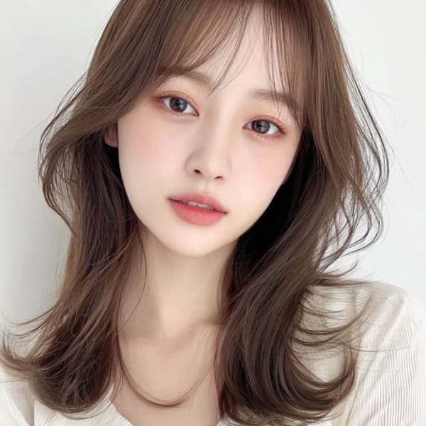 大人韓国風くびれレイヤーロング