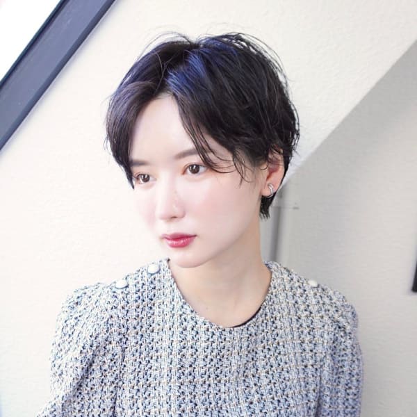 大人ハンサムショートヘアパーマショート|NATSUYA