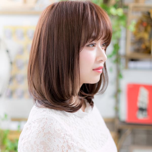 フェザーバングくせ毛風内巻きワンカール　バーガンディ