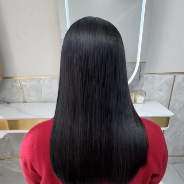 【大人気メニュー★】髪質改善tr×ブルーブラック|髪質改善/縮毛矯正専門店Hailey