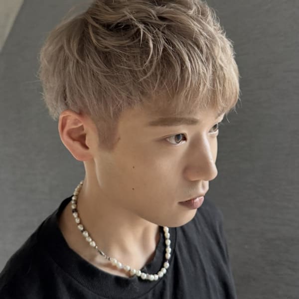 メンズ　ショート　ハイトーン　メンズバレイヤージュ|ARCANA 明治神宮前 表参道 原宿