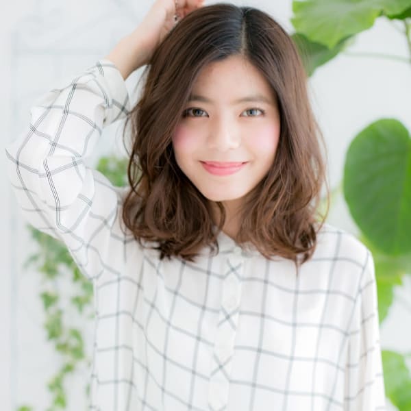 ニュアンスカラー☆大人ロブヘアh