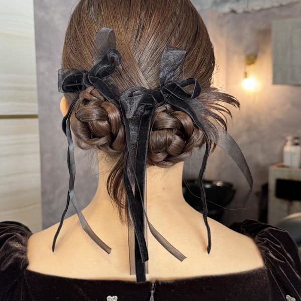 《鈴木茉奈》ツインカチモリ/お呼ばれヘアセット/大宮