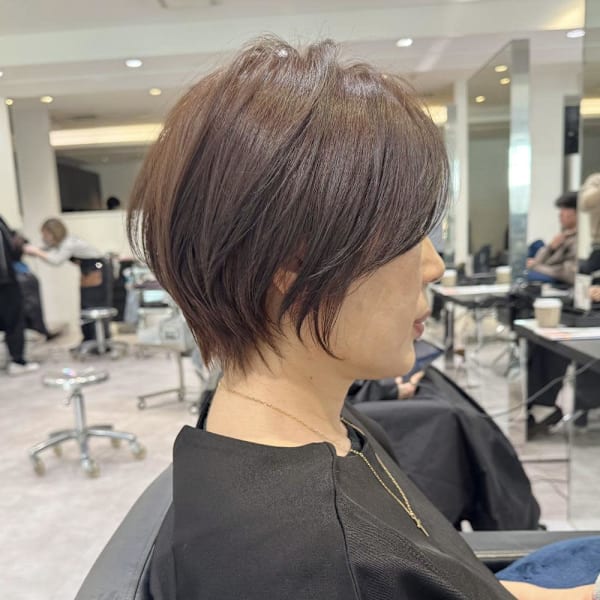 30代40代50代ショート白髪ぼかし銀座丸みくびれ井