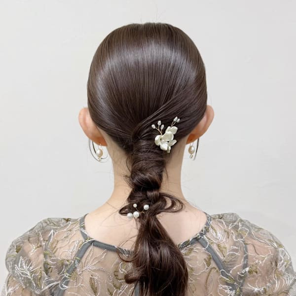 お呼ばれヘアセット〜編みおろしヘア〜