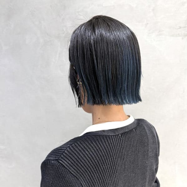 ボブ/酸性ストレート/髪質改善カラー
