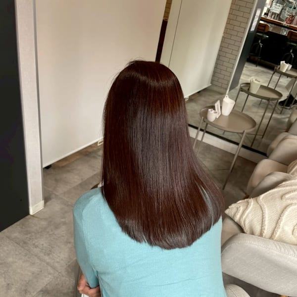 髪質改善/透明感カラー/顔まわりレイヤー/カット/韓国/前髪|N° jillva 立川