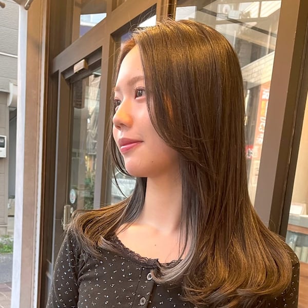 髪質改善/透明感カラー/顔まわりレイヤー/カット/韓国/前髪|N° jillva 立川