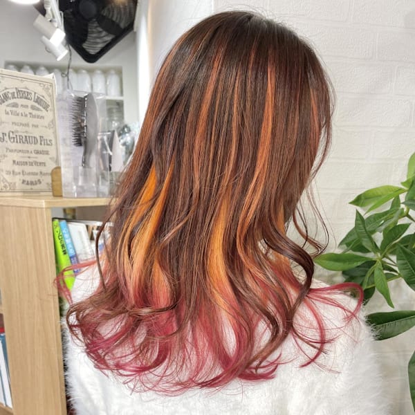 オレンジデザインカラー【飯田淳平】Re:ta Hair|Re:ta Hair