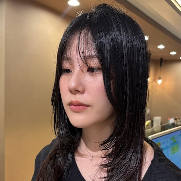 韓国風レイヤーカット/レイヤーカット/ロングレイヤー