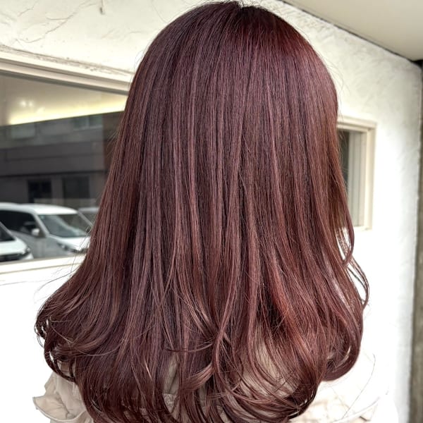 クラゲヘアー/オリーブグレー/黒髪/ココアベージュ/小顔/松|Alpha