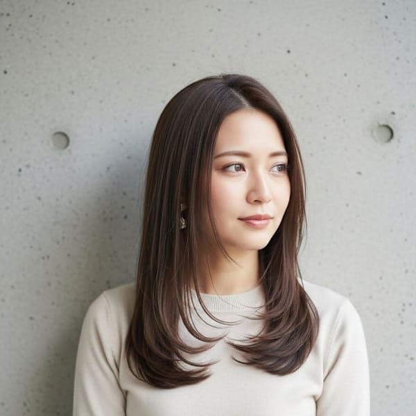 髪質改善/ハイレイヤーカット/シャギー/ナチュラルストレート