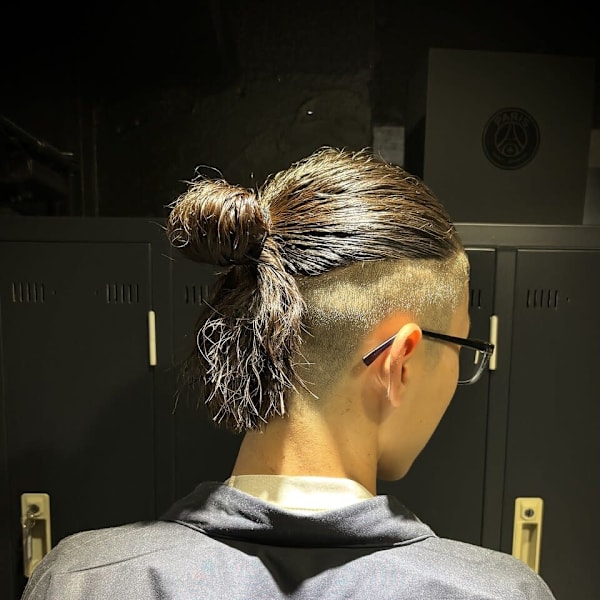 マンバン×ツイストスパイラル×フェード×men's×ロン毛