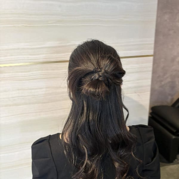 《あやね》ヘアセット／ハーフアップカチモリ|elu by lovis