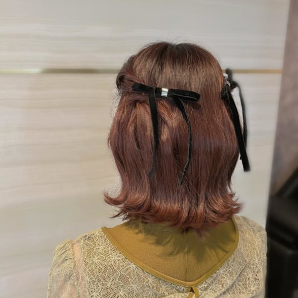 《あやね》ヘアセット／ハーフアップツイン|elu by lovis