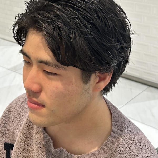 パーマを活かしたアップバング|NYNY 姫路本店