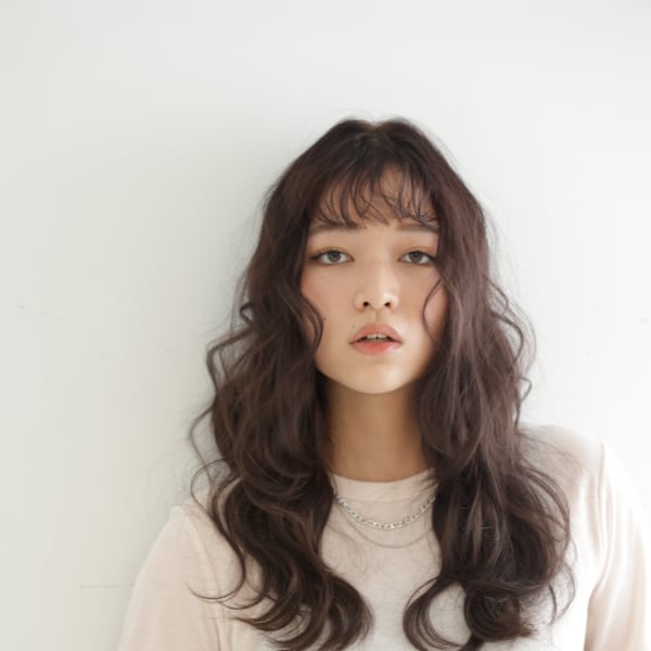 大人カジュアル/ロングウェーブ/ロングパーマ