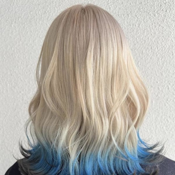 エンドカラー/全頭ブリーチ/ホワイトブロンド