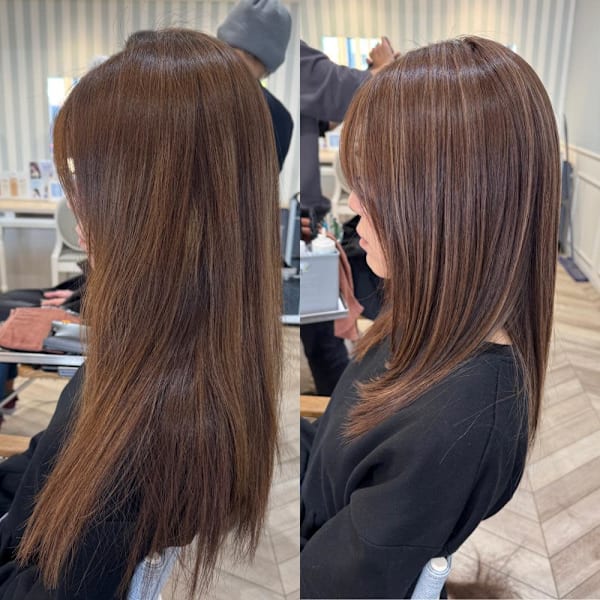 さりげないハイライトカラー×シアーベージュ|NYNY 長岡天神店