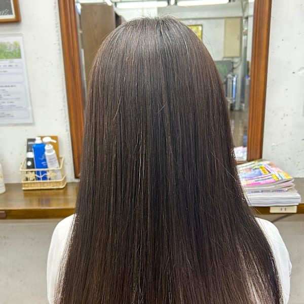 ワンレングス縮毛矯正