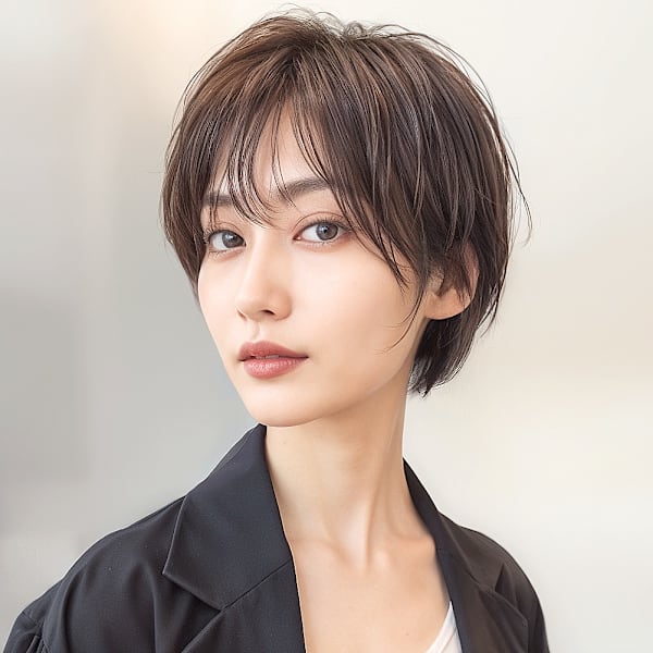 メンズライク大人美人抜け感ショートウルフp1　リタッチカラー