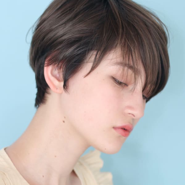 ショート・ボブ/丸顔/前髪あり/絶壁解消/40代/50代/
