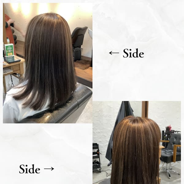 ≪お客様スタイル≫ 白髪ボカシのハイライト