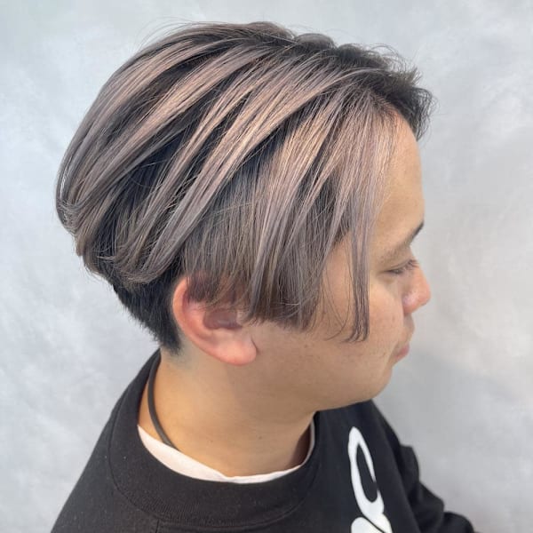 ショートバレーヤージュ/シルバーベージュ