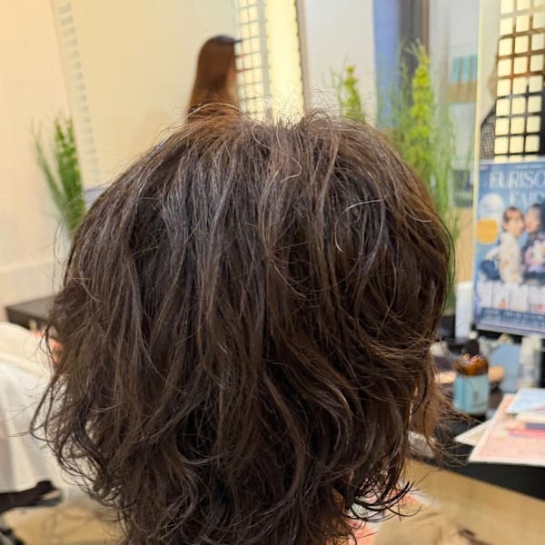 メンズゆるツイストスパイラルパーマウルフ