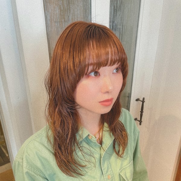 パーマ/レイヤーカット/ベージュカラー