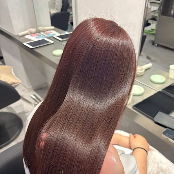 カシスレッドブラウンカラー＆艶髪TOKIOトリートメント