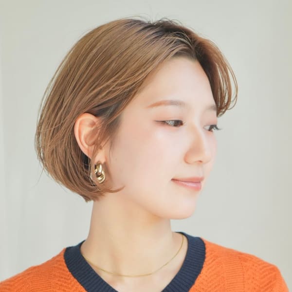 ショート・ボブ/丸顔/前髪あり/絶壁解消/40代/50代/|INCEPTION GINZA 銀座