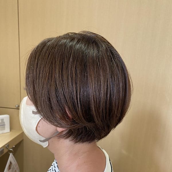 柔らかな印象☆丸みショート