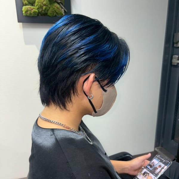 オーダーメイド デザインカラー ケアブリーチカラー ウルフ|Null 原宿店 デザインカラー/ダブルカラー