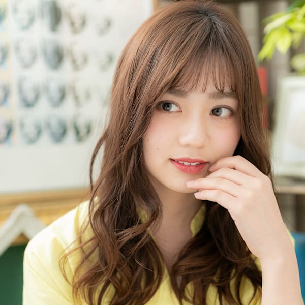 外国人風小顔抜け感外ハネバレイヤージュ ミルクティーブラウン|COVER HAIR bliss【カバーヘア ブリス】北浦和/北浦和西口店