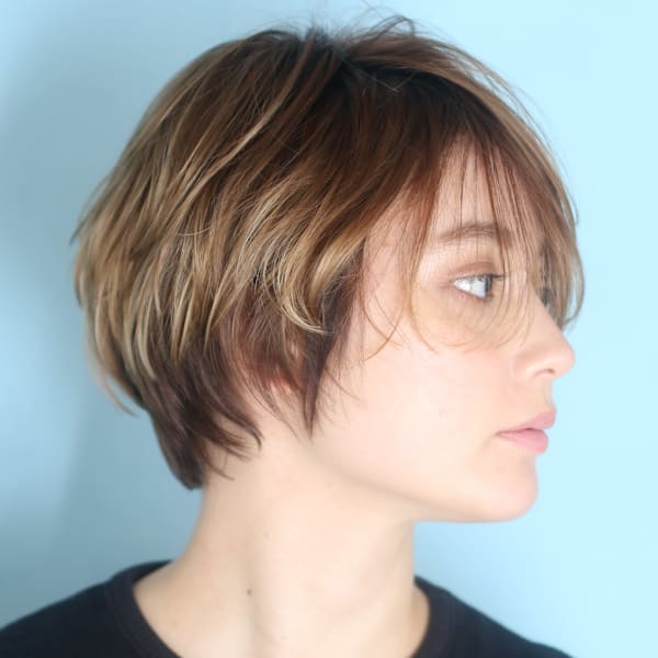 ショート・ボブ/ボブレイヤー/白髪染め/縮毛矯正/40代|INCEPTION GINZA 銀座