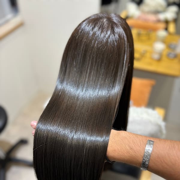 美髪矯正/髪質改善ヘアエステで乾かすだけオリーブグレージュ☆