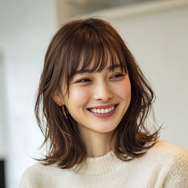 外ハネ　ミディアムレイヤー